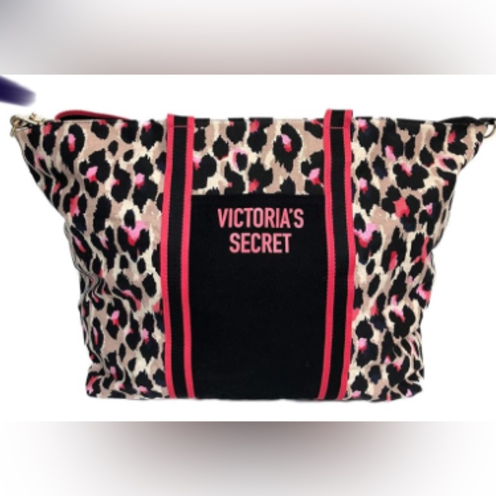 Victoria's Secret Leopard Print Tote Bag Weekender Overnighter